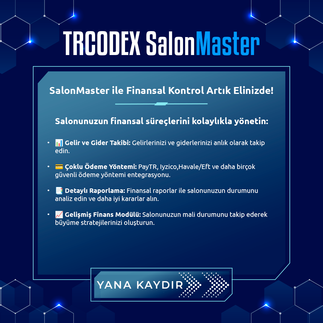 SalonMaster - Kuaför İş Yeri Yönetimi - Görsel 3